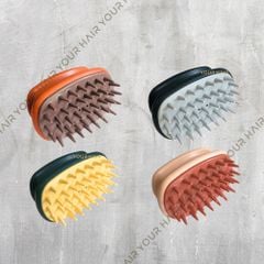 Lược gội đầu silicone massage thư giãn làm sạch da đầu | Hình bầu dục