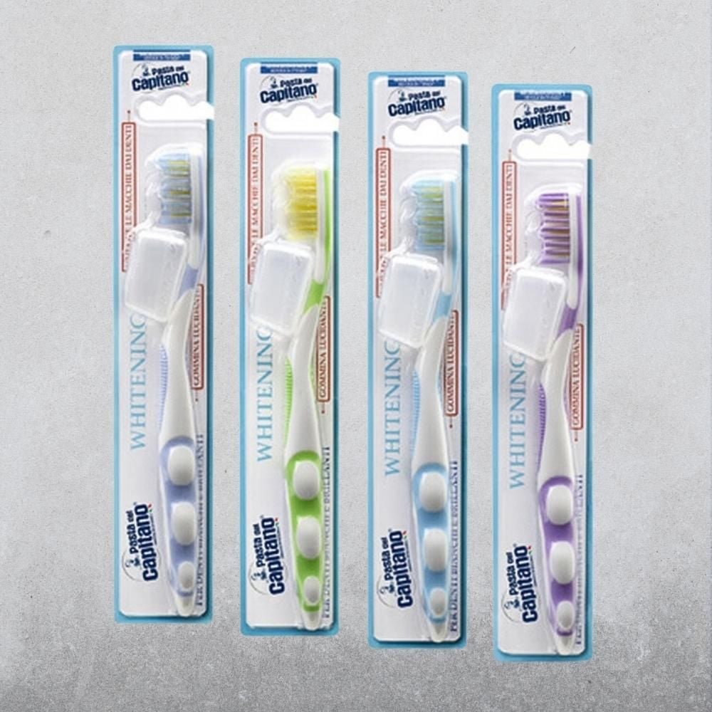 Bàn chải Pasta Del Capitano Whitening Soft & Medium - Bàn chải đánh răng làm trắng răng lông mềm & lông vừa
