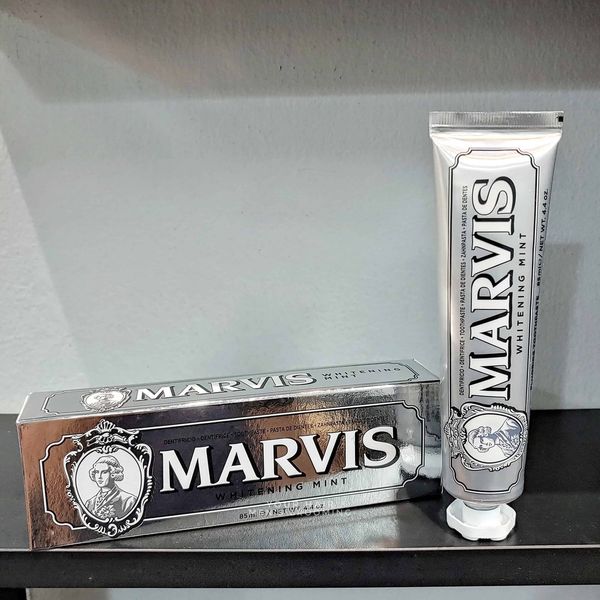  Kem đánh răng Marvis Whitening Mint - 25ml & 85ml | Mùi Bạc hà 