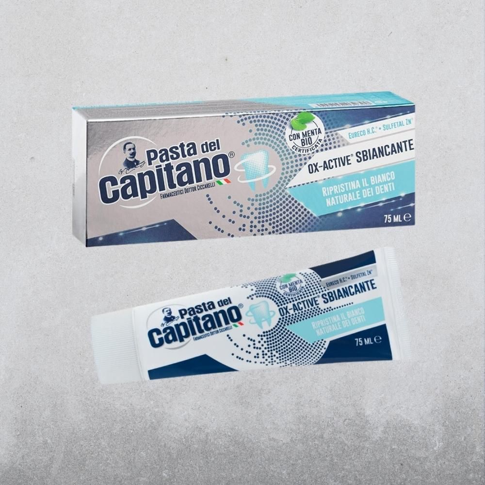 Kem đánh răng chuyên sâu Pasta del Capitano OX-ACTIVE® WHITENING làm trắng răng - 75ml