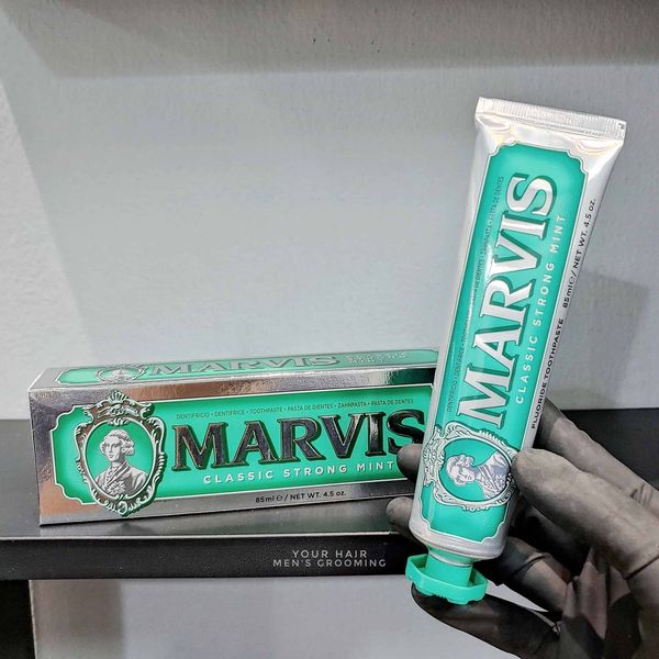 Kem đánh răng Marvis Classic Strong Mint - 25ml & 85ml | Mùi Bạc hà 