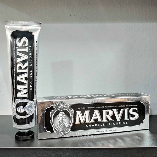  Kem đánh răng Marvis Amarelli Licorice Mint - 25ml & 85ml | Mùi Bạc hà & Cam thảo 