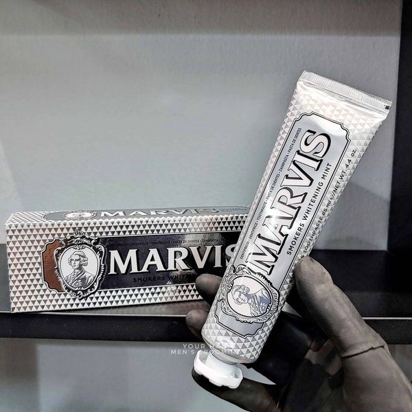  Kem đánh răng Marvis Smokers Whitening Mint 85ml | Mùi bạc hà cho răng ố vàng 