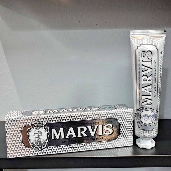  Kem đánh răng Marvis Smokers Whitening Mint 85ml | Mùi bạc hà cho răng ố vàng 