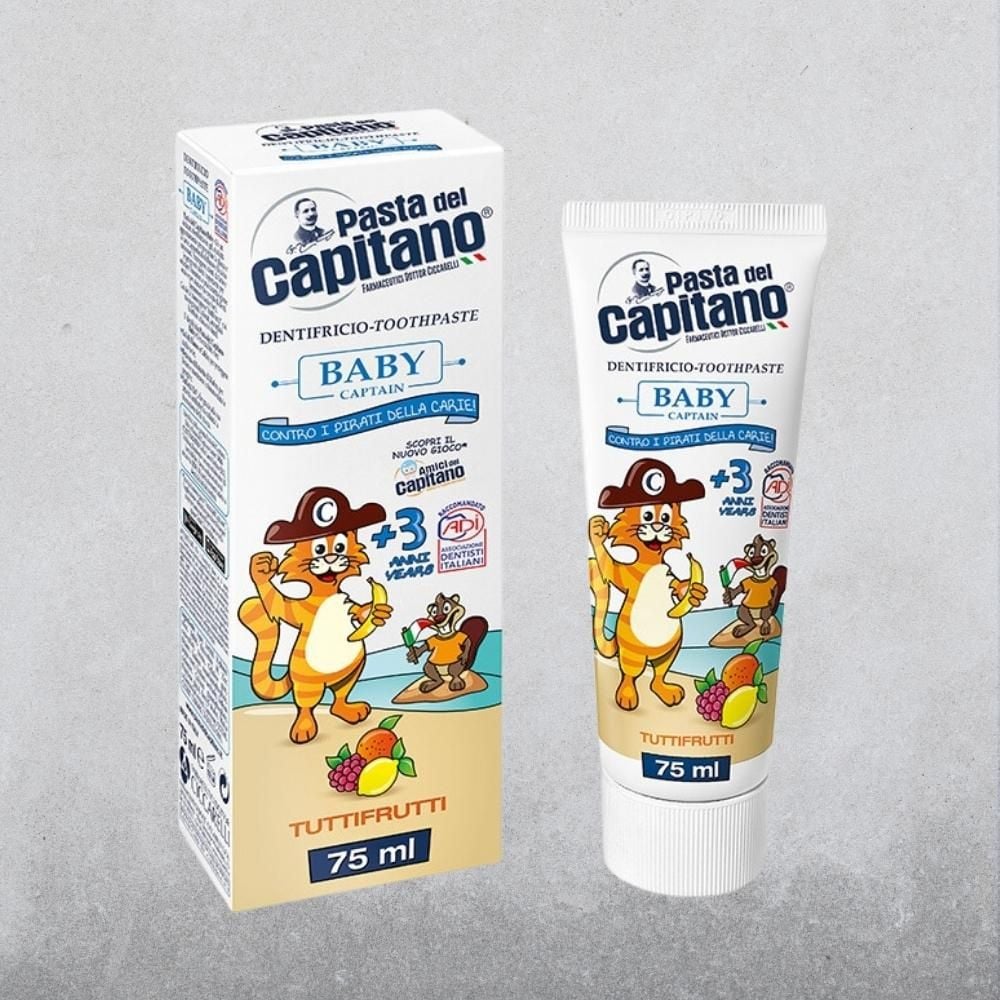 Kem đánh răng cho trẻ em 3+ Pasta del Capitano Junior TUTTIFRUTTI hương trái cây - 75ml