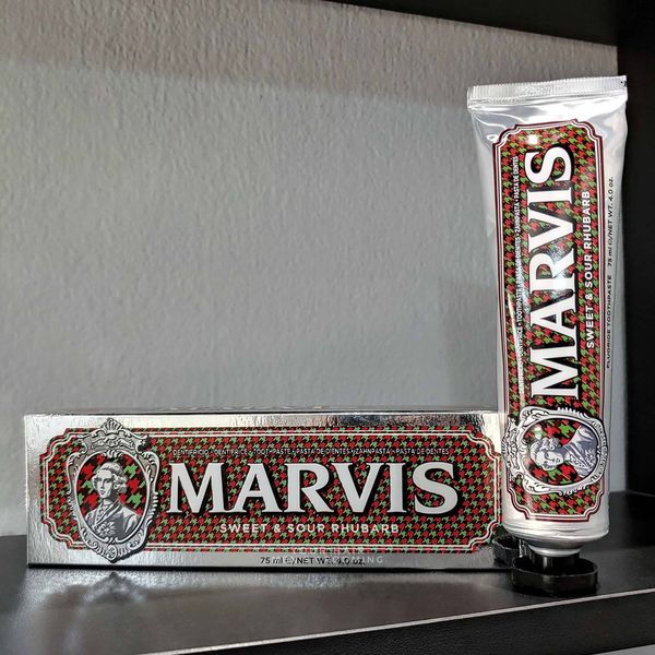  Kem đánh răng Marvis Sweet & Sour Rhubarb - 75ml | Mùi Bạc hà & Cây Đại hoàng 