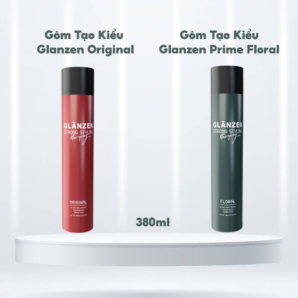  Gôm tạo kiểu tóc Glanzen - 380ml | Original, Prime Floral 