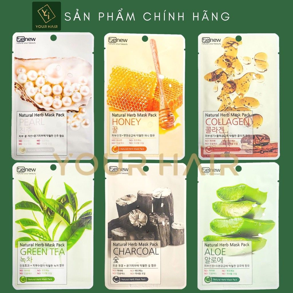 Mặt nạ DƯỠNG DA - NGỪA MỤN - TRẮNG DA - DƯỠNG ẨM - GIẢM DẦU NHỜN Benew Hàn Quốc 22ml