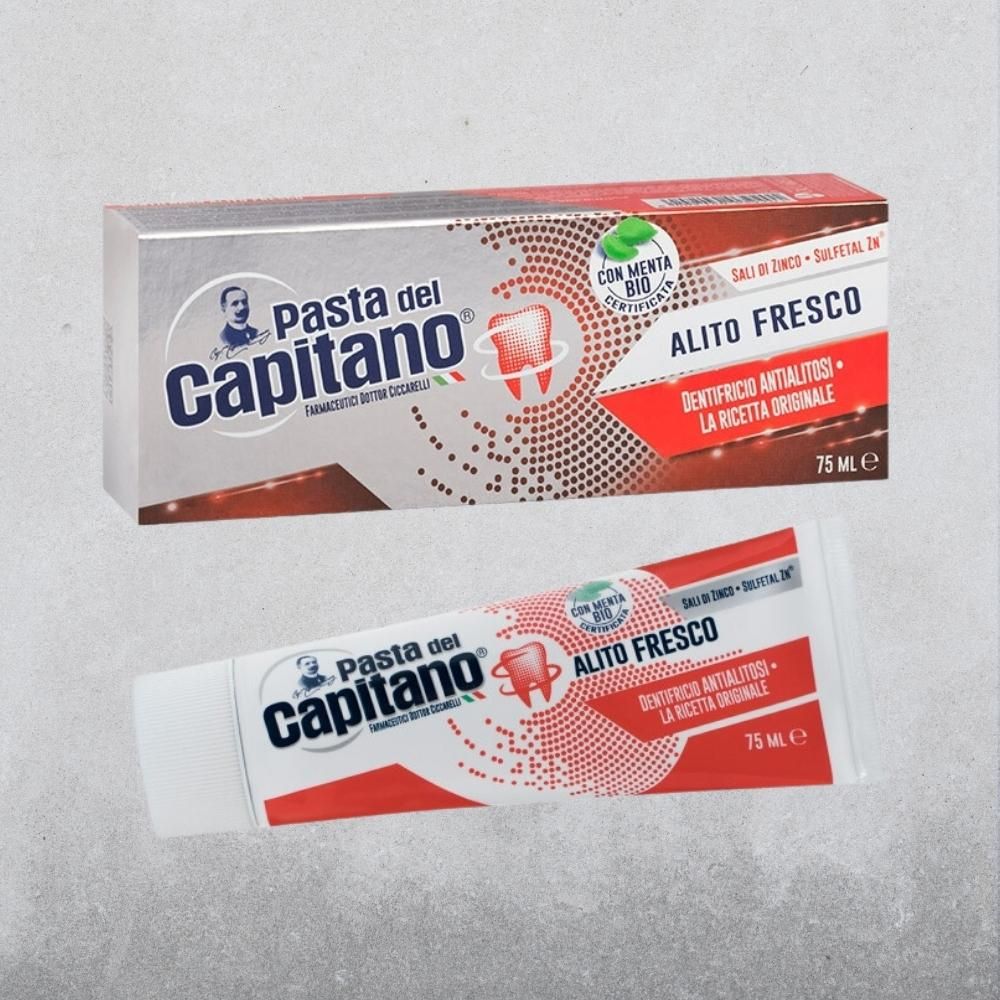 Kem đánh răng chuyên sâu Pasta del Capitano FRESH BREATH hơi thở thơm mát - 75ml