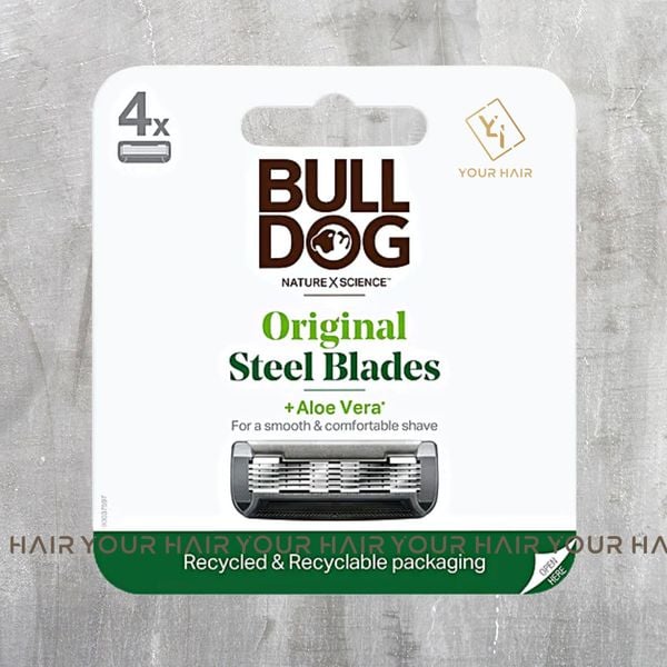  Bộ 4 lưỡi dao cạo cho da thường Bulldog Original Steel Blades 