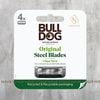 Bộ 4 lưỡi dao cạo cho da thường Bulldog Original Steel Blades
