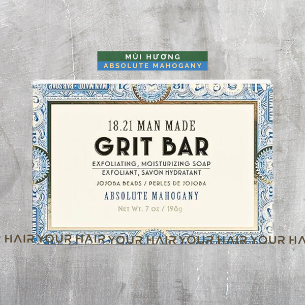  Xà phòng tẩy tế bào chết & dưỡng ẩm da 18.21 Man Made Grit Bar Soap 198g | Xà Bông 