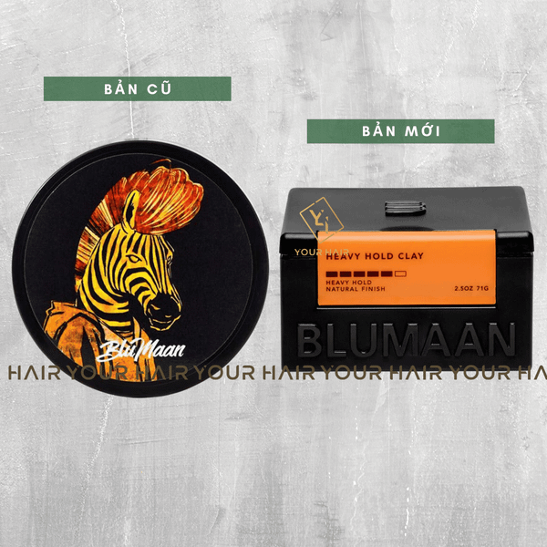  Sáp vuốt tóc BluMaan Heavy Hold Clay - (Blumaan Ngựa Vằn bản mới) - 71gr 