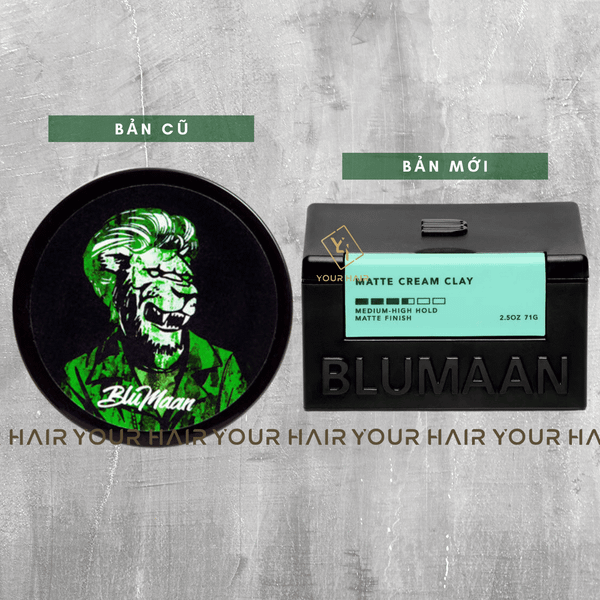  Sáp vuốt tóc BluMaan Matte Cream Clay - (Blumaan Sư Tử bản mới) - 71gr 