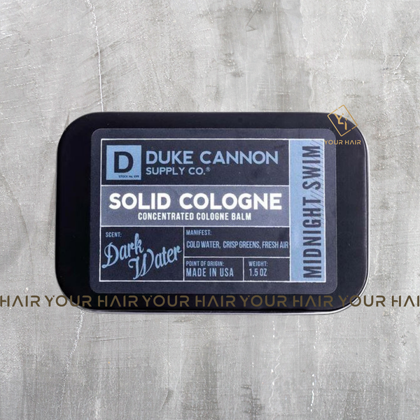  Nước hoa khô Duke Cannon SOLID COLOGNE - Midnight Swim - 42gr | Hương Gỗ Đàn Hương, Gỗ Sồi & Hổ Phách 