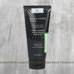 Sữa Rửa Mặt làm sạch và tẩy da chết Dabo Black Force Foam Cleanser Black & White Mild Scrub - 120ml