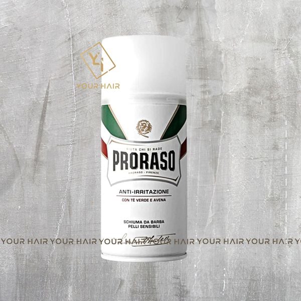  Bọt cạo râu cho da nhạy cảm Proraso Shaving Foam Sensitive Skin 300ml | Mùi Trà xanh, chanh, táo 