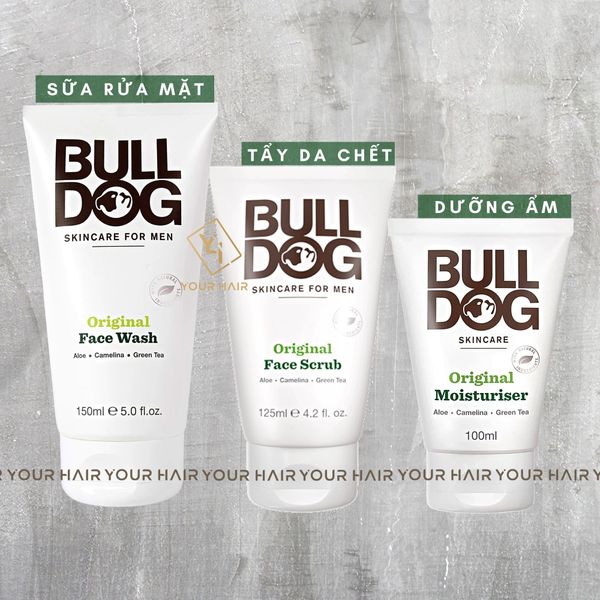  [COMBO da thường] Sửa rửa mặt + Tẩy da chết + Dưỡng ẩm | Bulldog Original Face Wash + Scrub + Moisturisers 