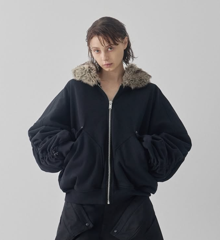FUR TRIMMED HOODIE