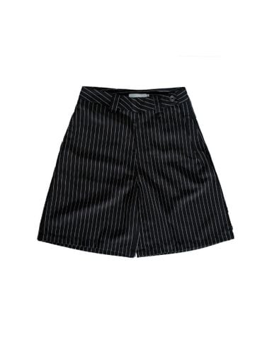  WAG BAGGY SHORT BLACK STRIPES 