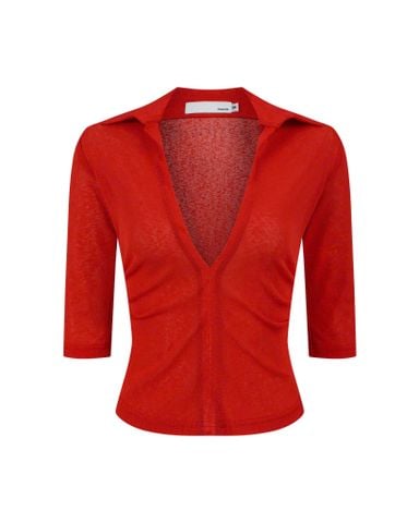  LOW NECKED TOP PAPER RED 