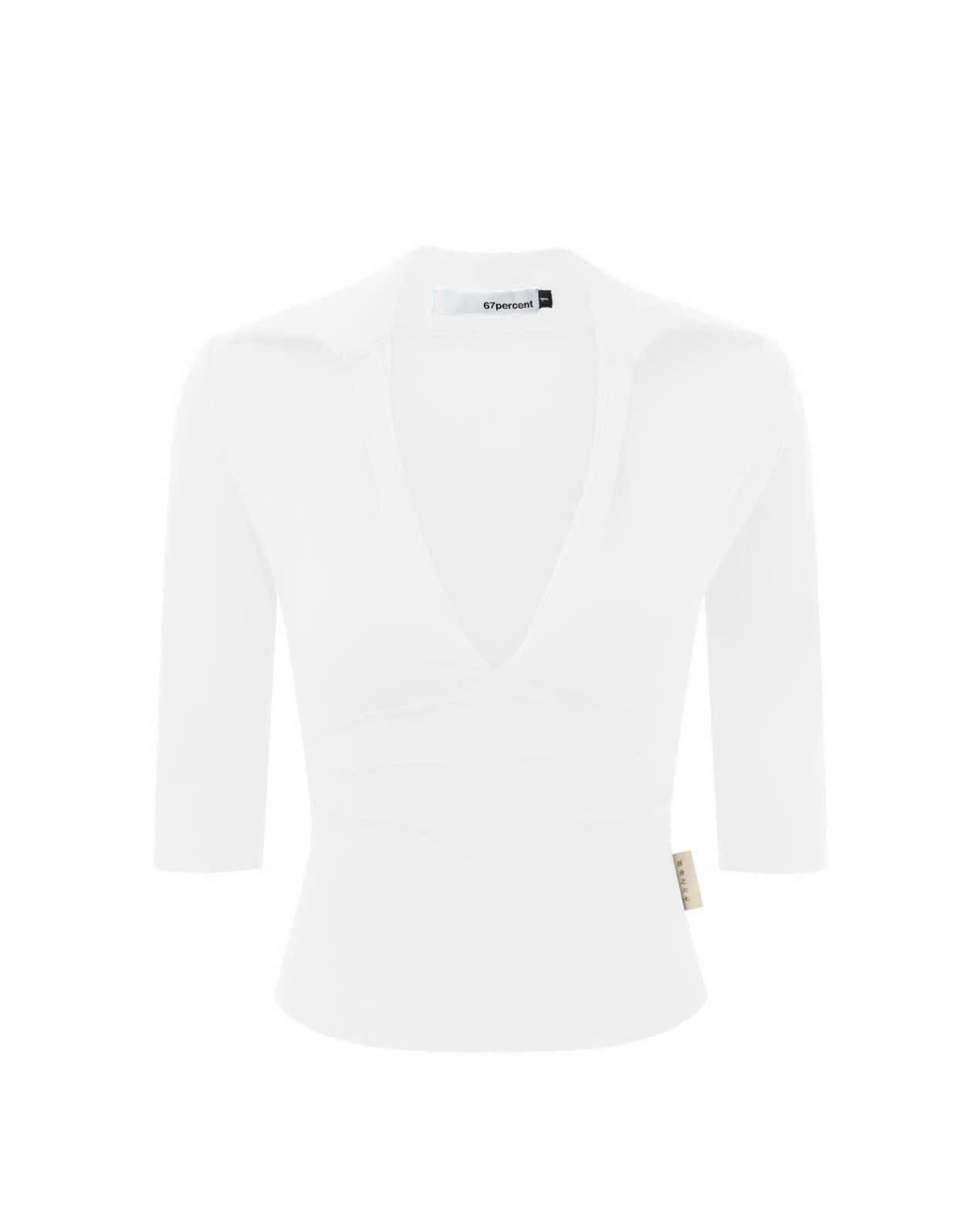 WHITE LOW NECK TOP