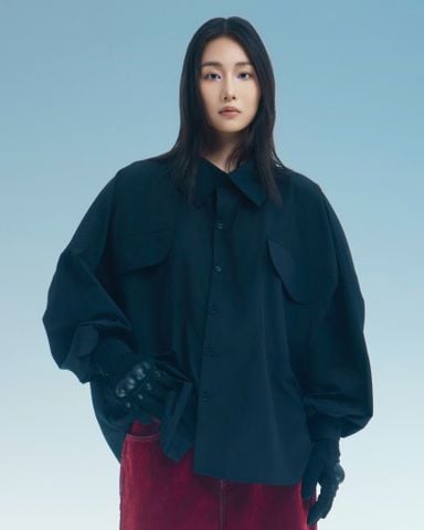  OVERSIZED BUTTON-UP SHIRT 