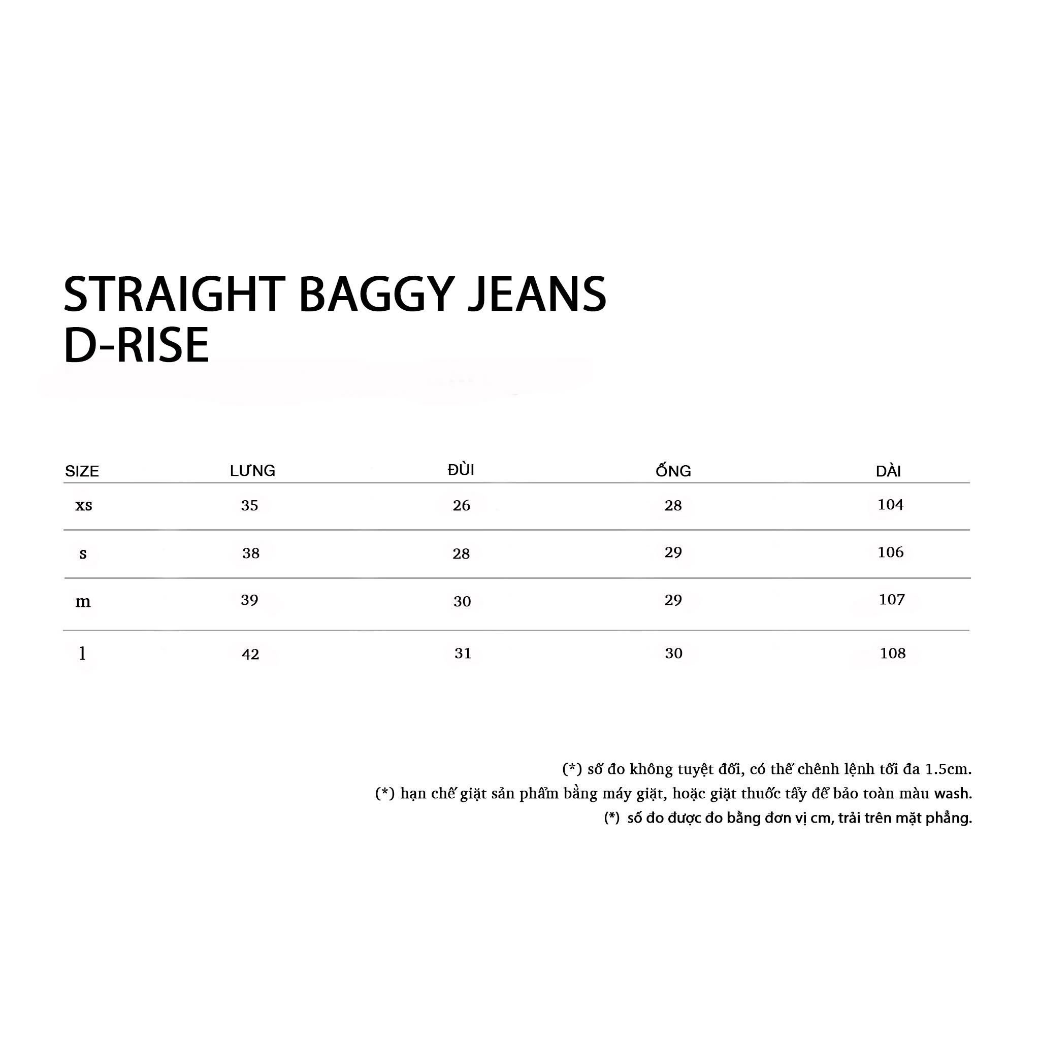 STRAIGHT BAGGY JEAN D-RISE