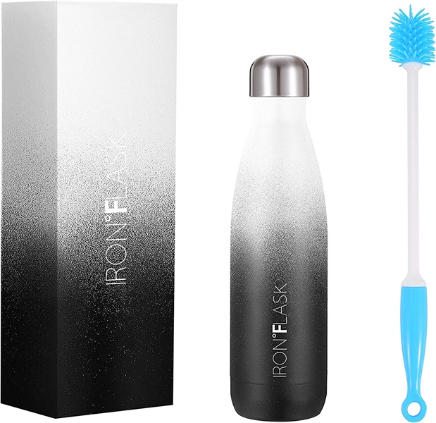 IRON FLASK Bình nước 2 lớp giữ nhiệt 740ml Day & Night (Trắng Đen