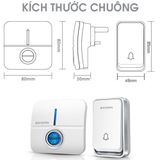  Chuông cửa không dây nút ấn không dùng pin ZOGIN 