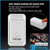  Chuông cửa không dây CACAZI bản 35 có nút ấn không cần dùng pin năm 2023 