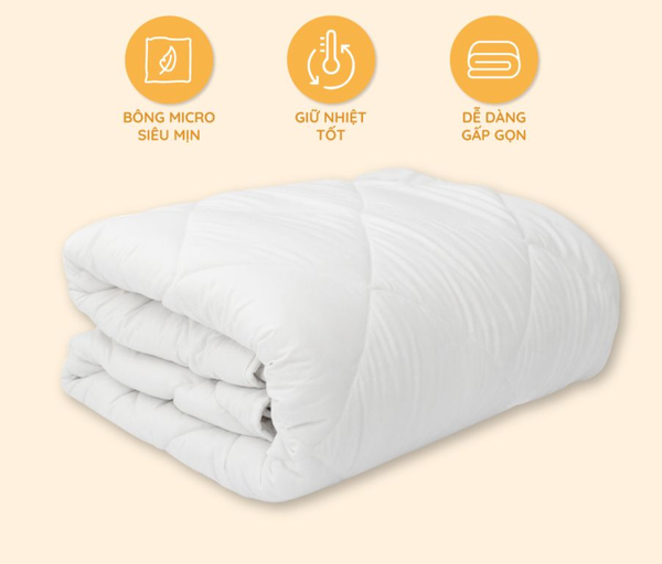  Ruột chăn Đông Gabi Bedding - Gòn Lông Vũ- cao cấp Siêu mềm mại, giữ nhiệt tốt chuẩn khách sạn 