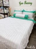  Satin Sọc Xanh Lý 