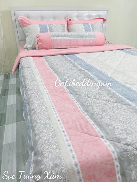  Satin Sọc Tường Xám 