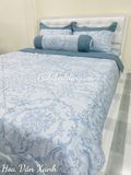  Satin Hoa Văn Xanh 