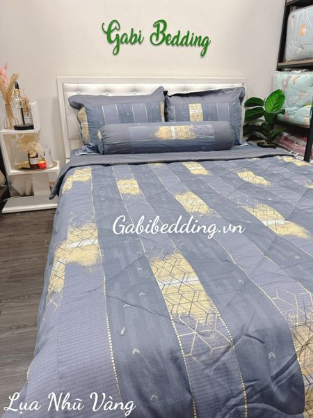  Satin Lụa Nhũ Vàng 