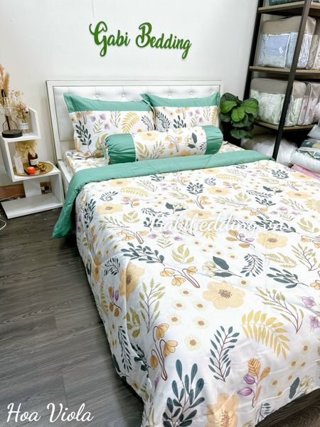  Lụa Tơ Tằm Hoa Viola 