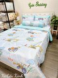 Lụa Tơ Tằm Xe Cẩu Xanh 