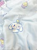  Lụa Tơ Tằm Cinamoroll Xanh 