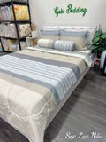  Tencel Sọc Lục Nâu 