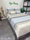 Tencel Sọc Lục Nâu 