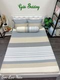  Tencel Sọc Lục Nâu 