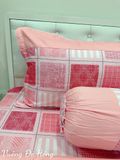  Satin Vuông Đỏ Hồng 