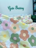  Cotton Hoa Xanh Nâu 