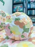  Cotton Hoa Xanh Nâu 