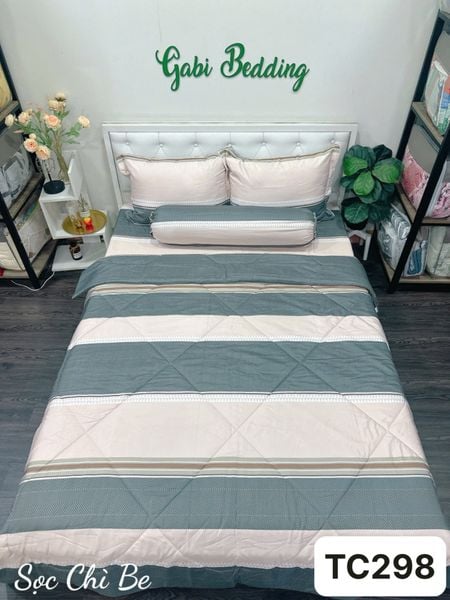  Tencel Sọc Chì Be 