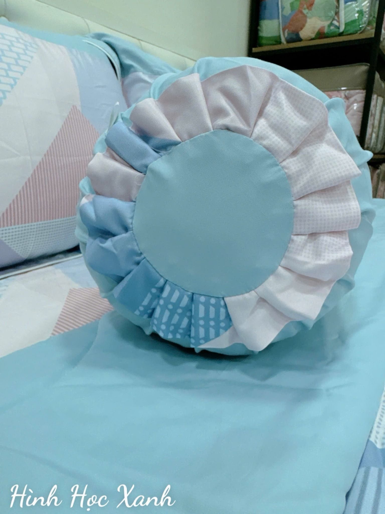  Tencel Hình Học Xanh 