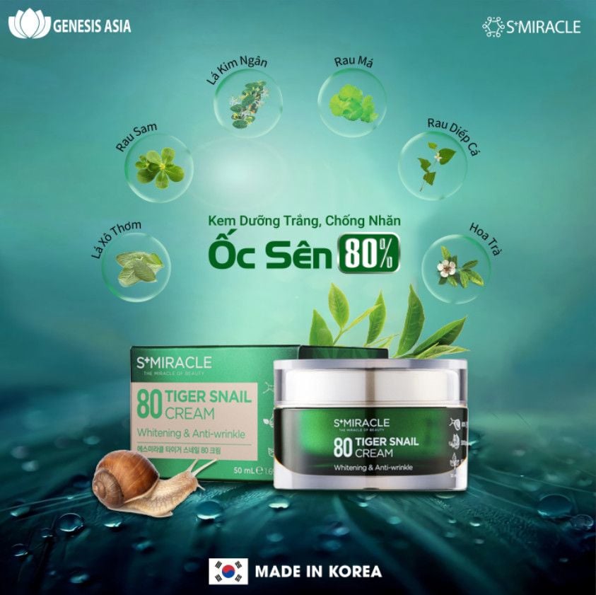 Kem dưỡng da ốc sên 80 S+Miracle