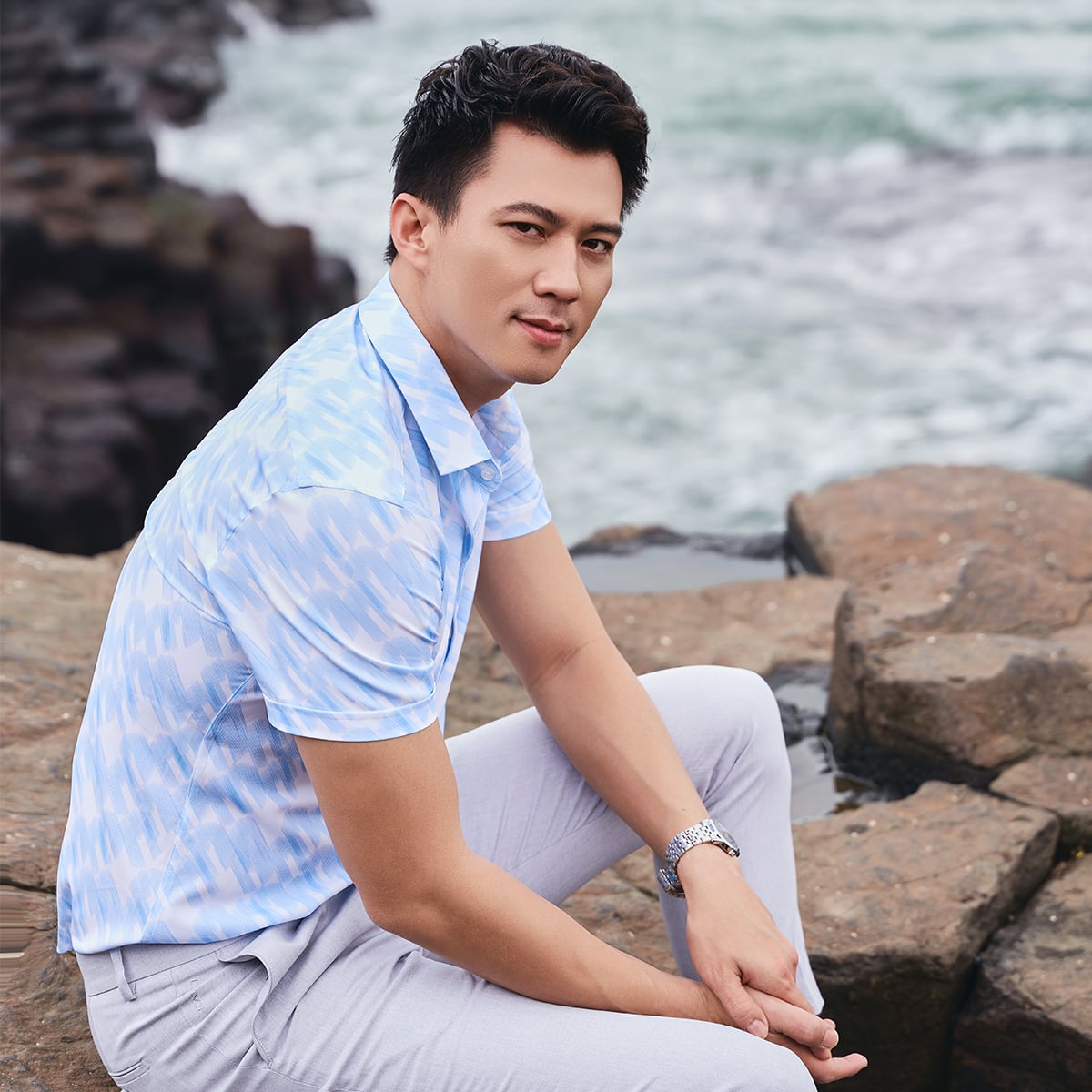 Áo sơ mi nam ngắn tay CALUCI MSS3211S