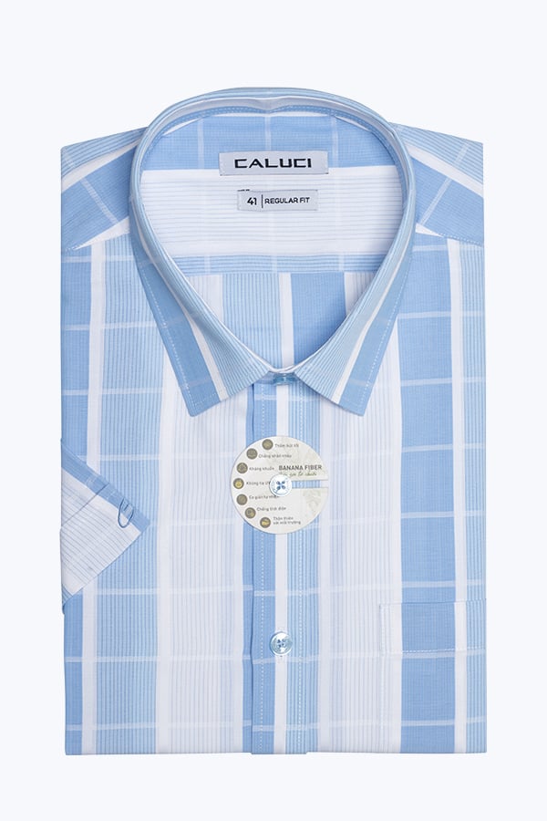 Áo sơ mi nam ngắn tay CALUCI MSS3177R